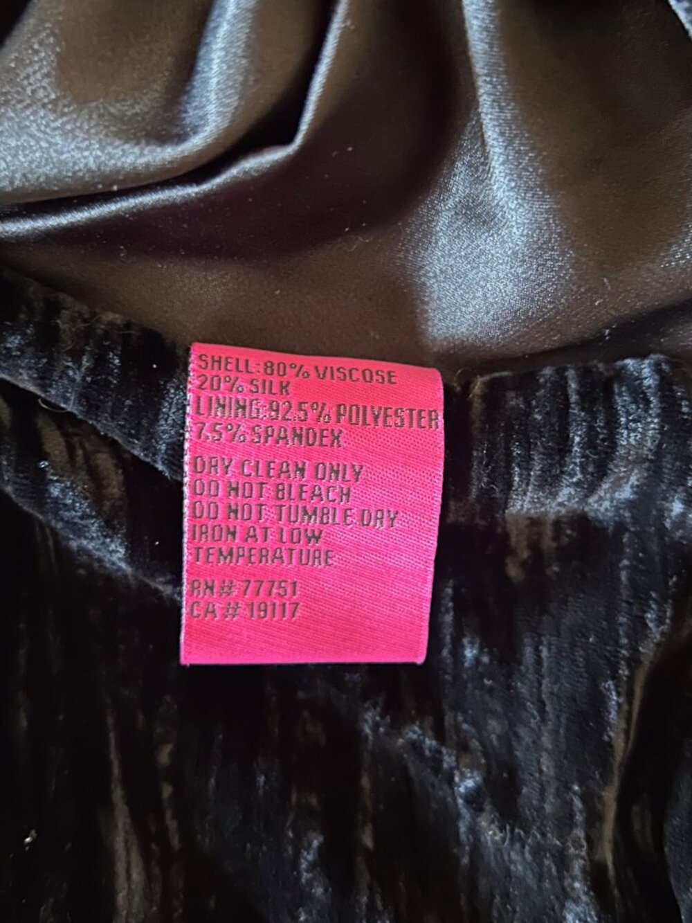 Vintage Y2K Betsey Johnson Black Crushed Velvet Bustle Top - Picture 11 of 12